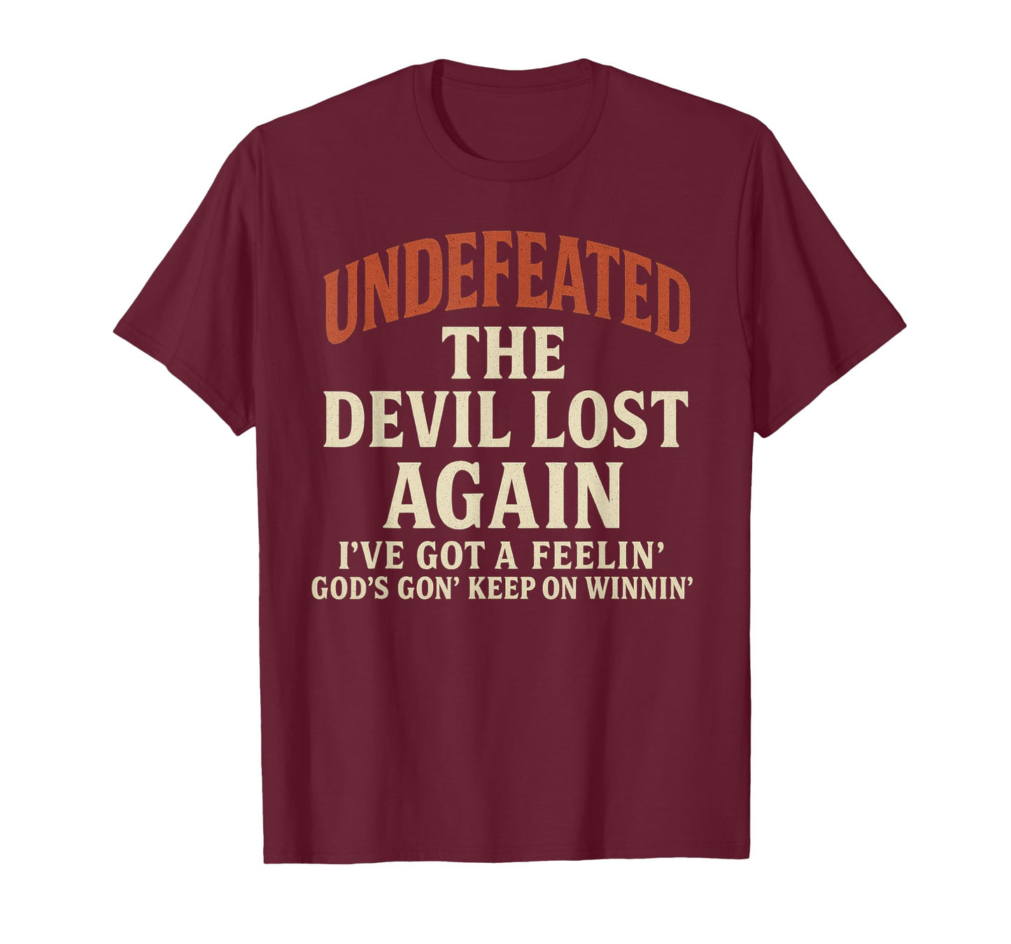Undefeated Christian Faith God's Winning Inspiration T-Shirt