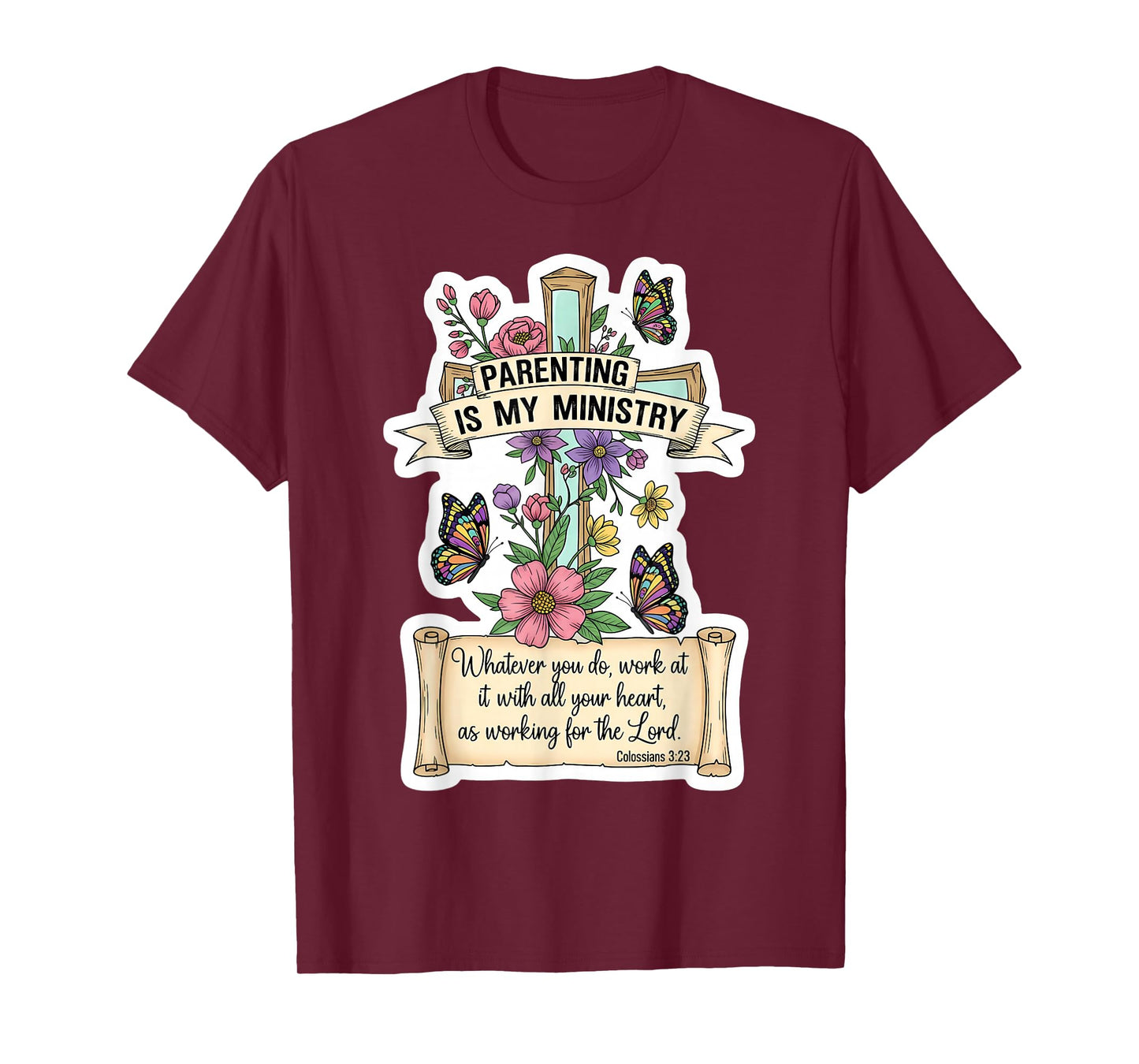Christian Parenting is My Ministry Mother's Day Mom Mum Mama T-Shirt