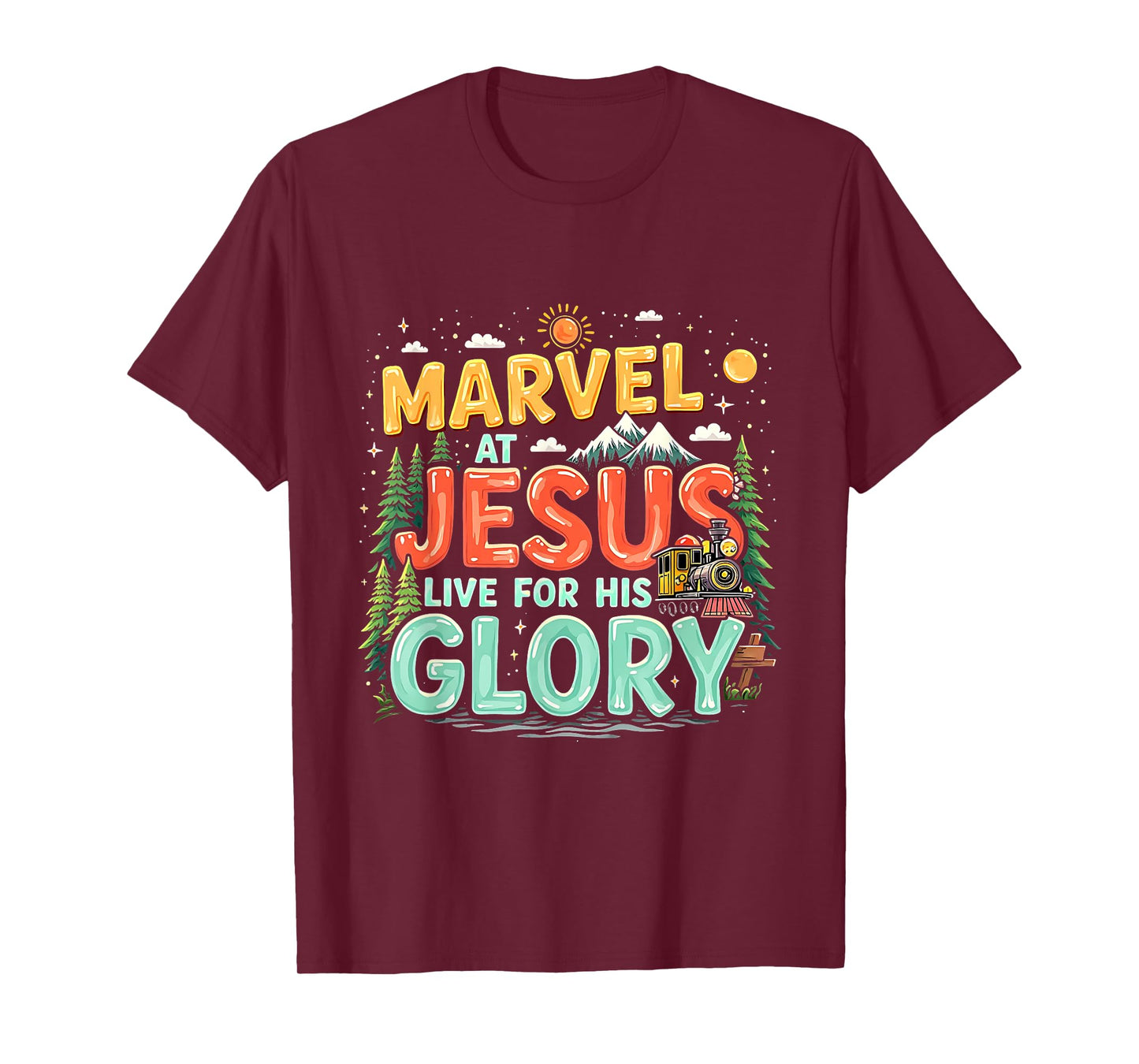 True North Christian Camp VBS 2025 His Glory Junction Train T-Shirt