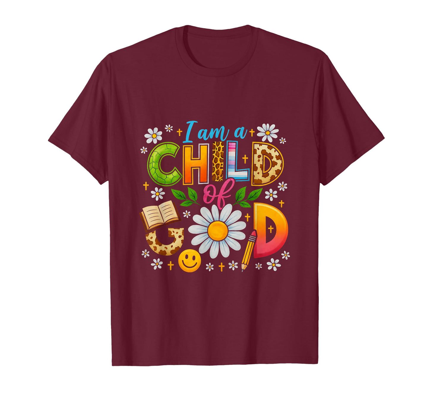 Faith Kids I Am A Child Of God Christian Retro Jesus T-Shirt