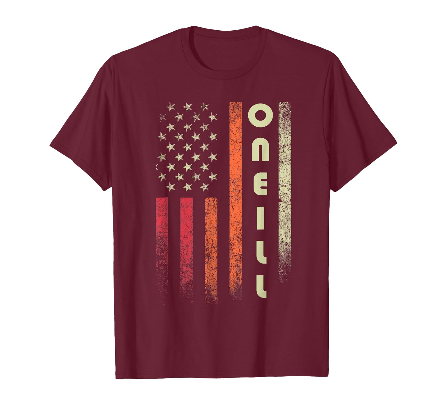 ONEILL Surname Funny Retro Vintage Birthday American Flag T-Shirt