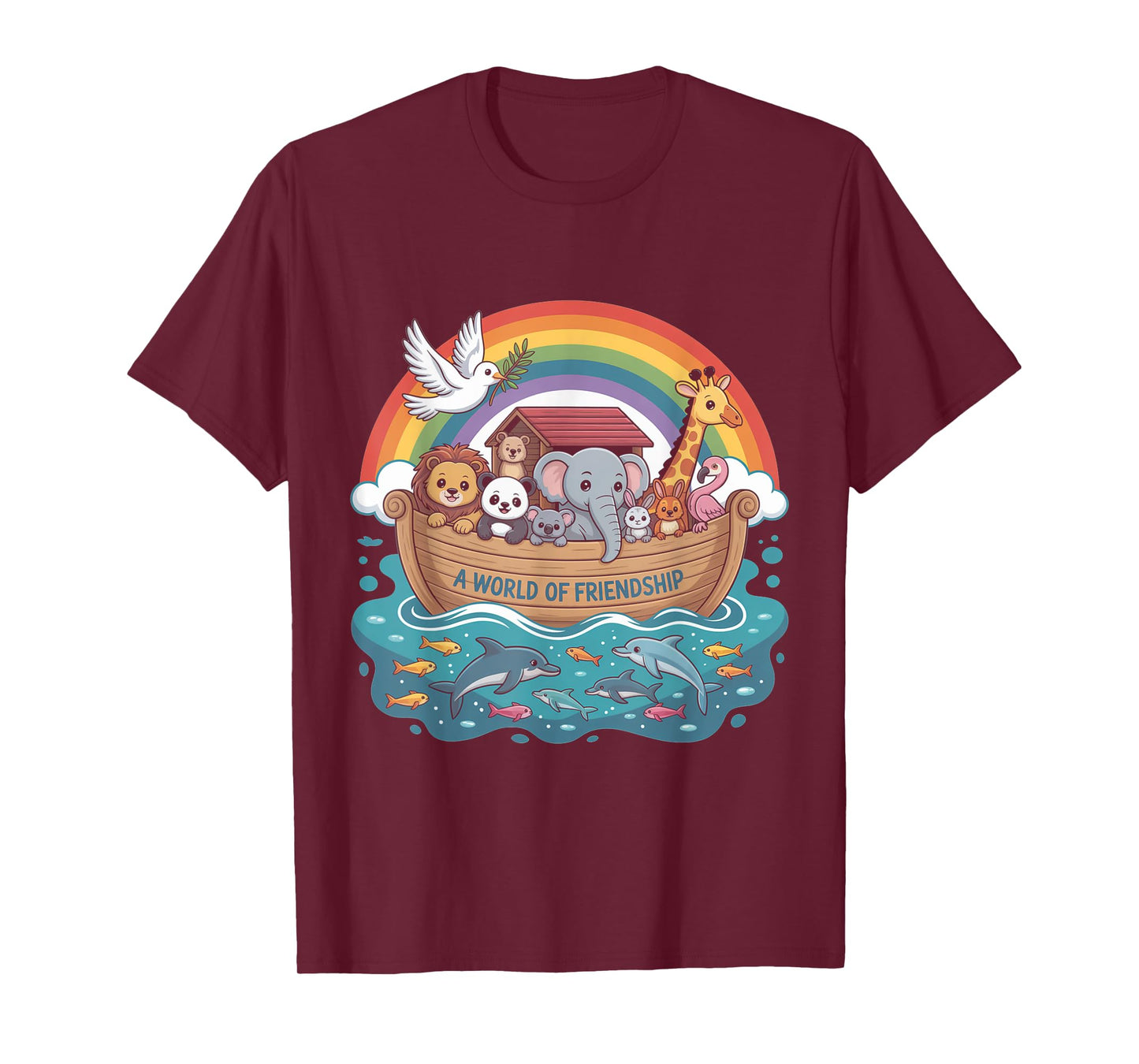 A World of Friendship Cute Noah’s Ark Tee T-Shirt
