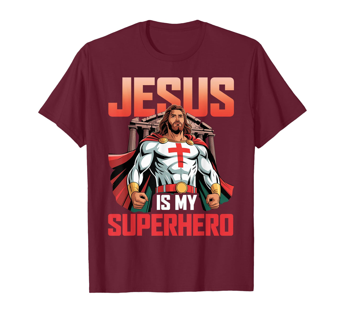 Jesus is My Superhero Fun Christian Religious T-Shirt