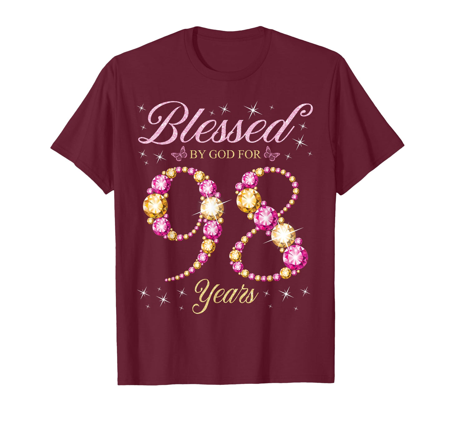 Blessed By God For 98 Years Old 98th Birthday Party T-Shirt