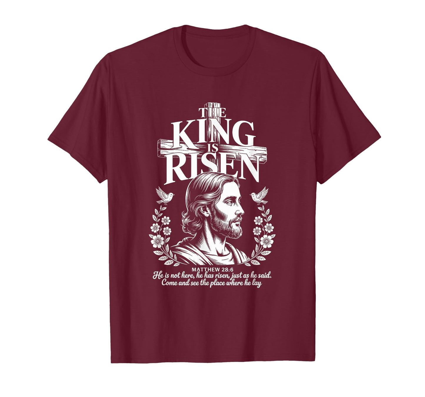 The King is Risen Retro Christian Streetwear T-Shirt
