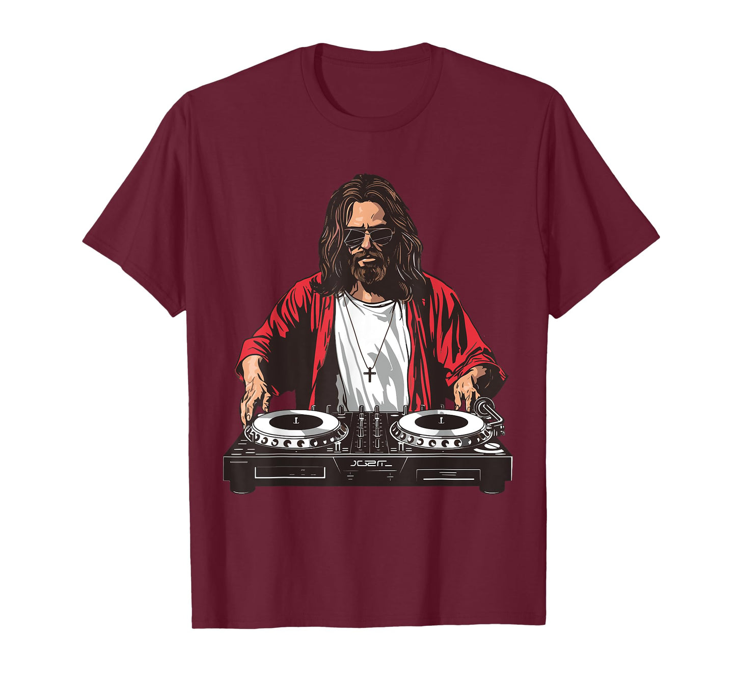 Jesus DJ Beat Maker Electronic Music Techno Music Christian T-Shirt
