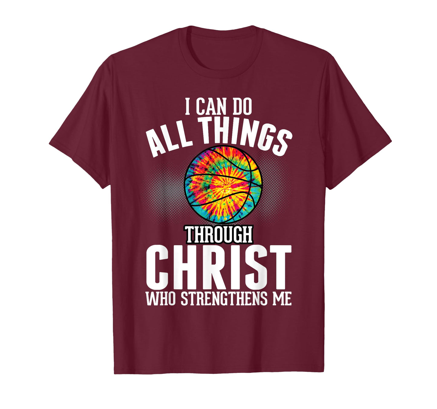 Christian Basketball Fun Men Boys Kids Religious Bible Verse T-Shirt