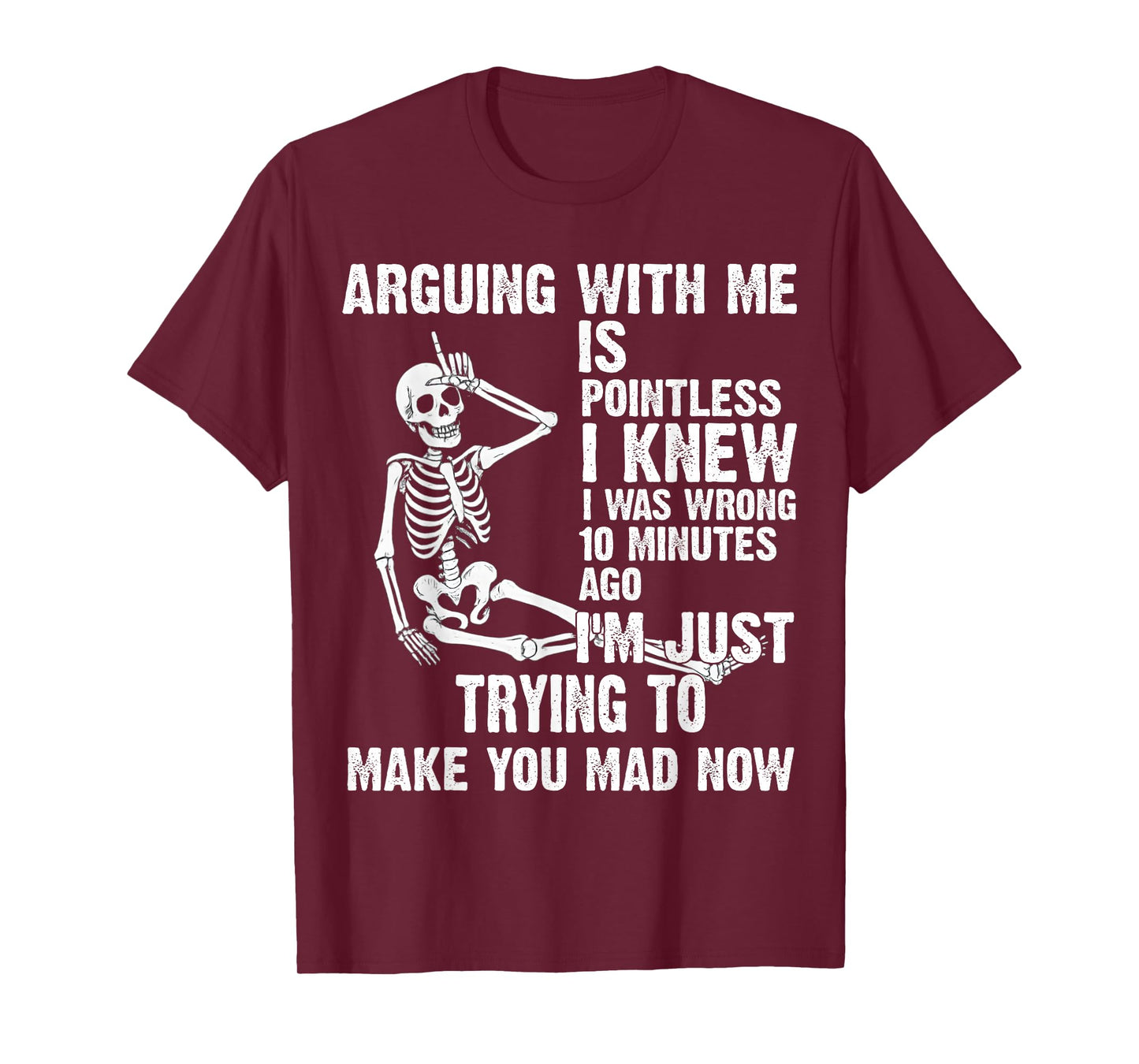 arguing with me is pointless i knew i was wrong 10 minutes T-Shirt