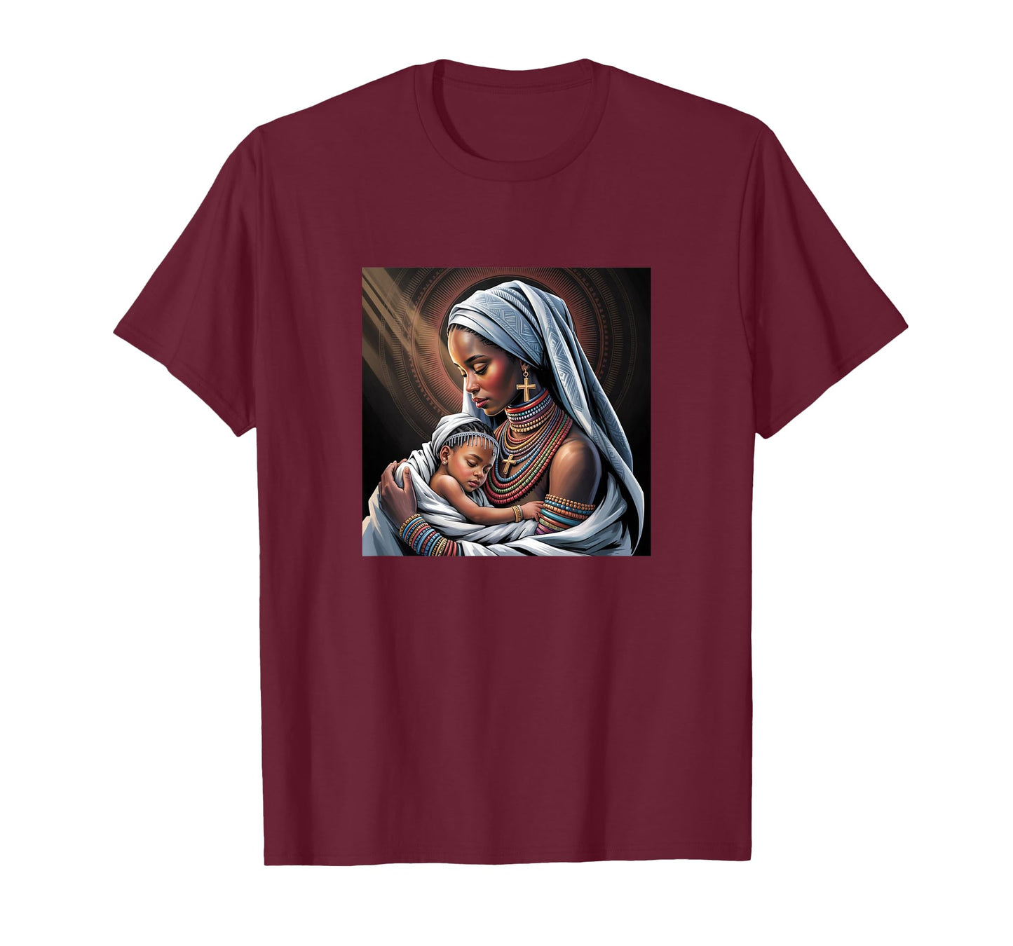 Black Mother & Child - Ethiopian Christian Inspired Tee T-Shirt
