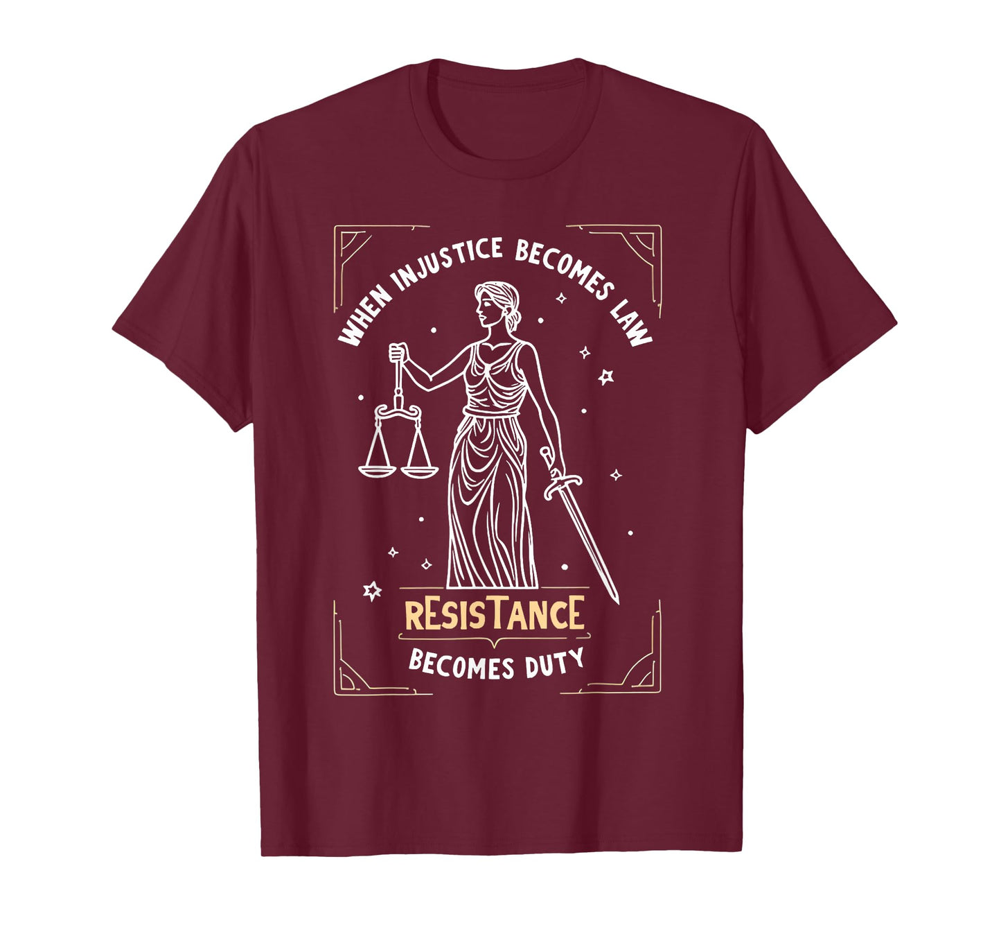 When Injustice Becomes Law Resistance Becomes Duty RBG Quote T-Shirt