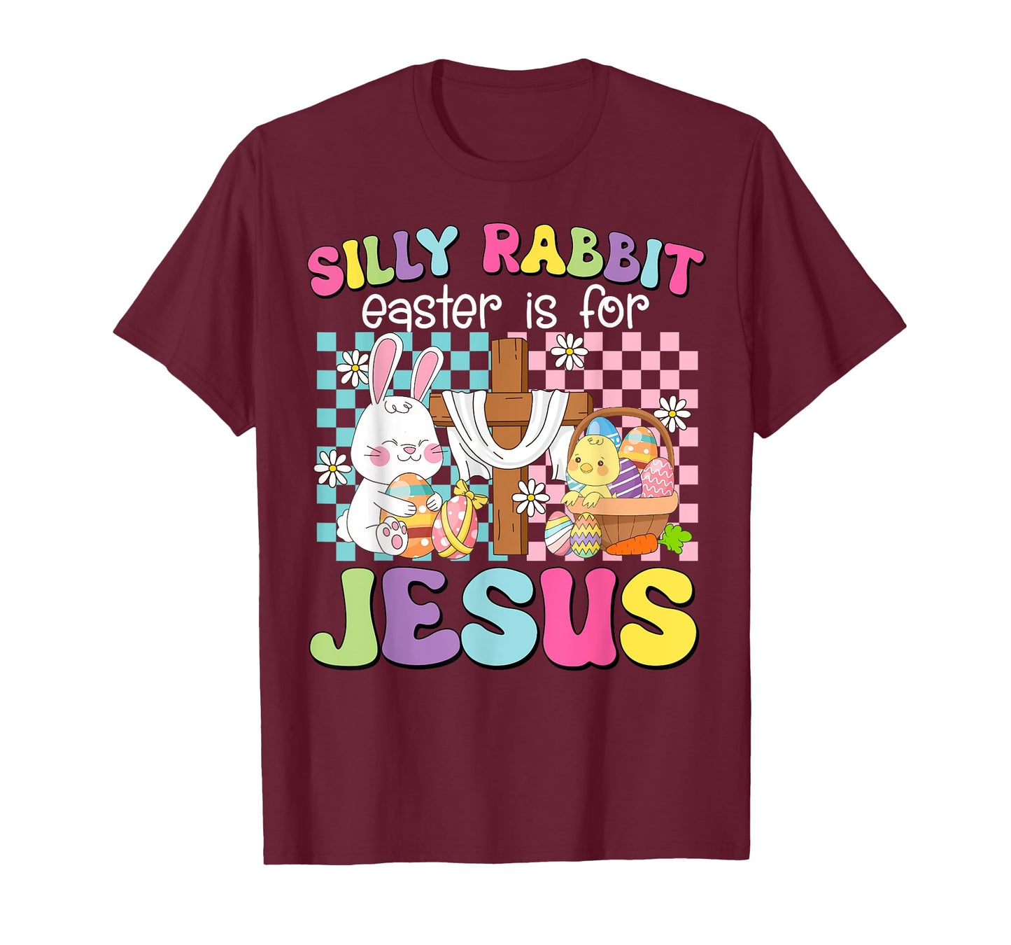 Silly Rabbit Easter Is For Jesus Funny Bunny Christian Kids T-Shirt