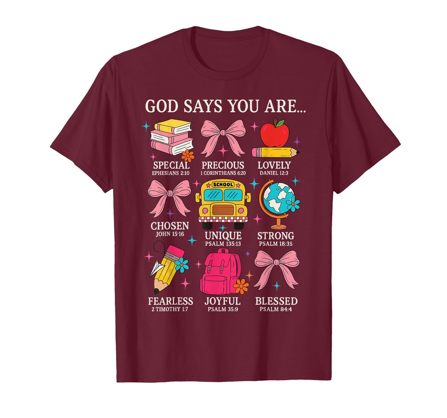 Kindergarten Teacher Christian God Says I Am Back To School T-Shirt