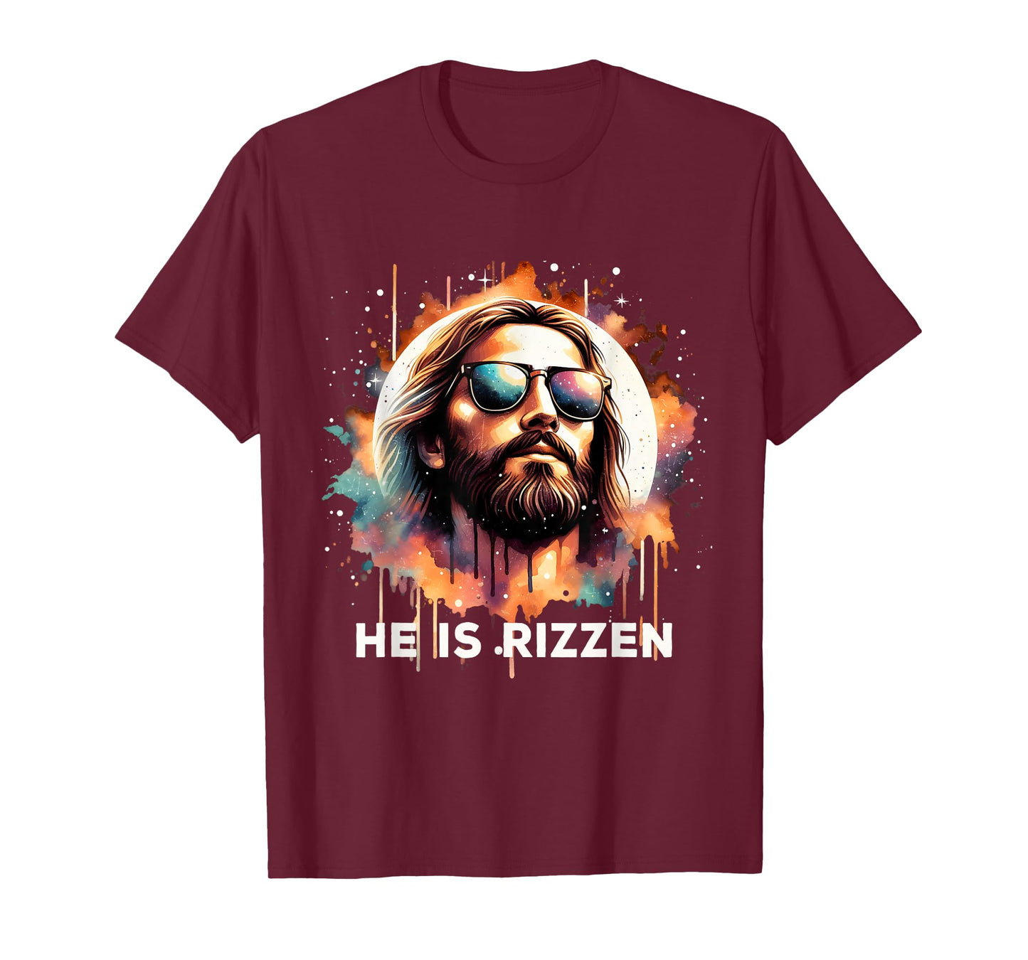 He Is Rizzen Christian Jesus Is Rizzen Retro Jesus Christian T-Shirt