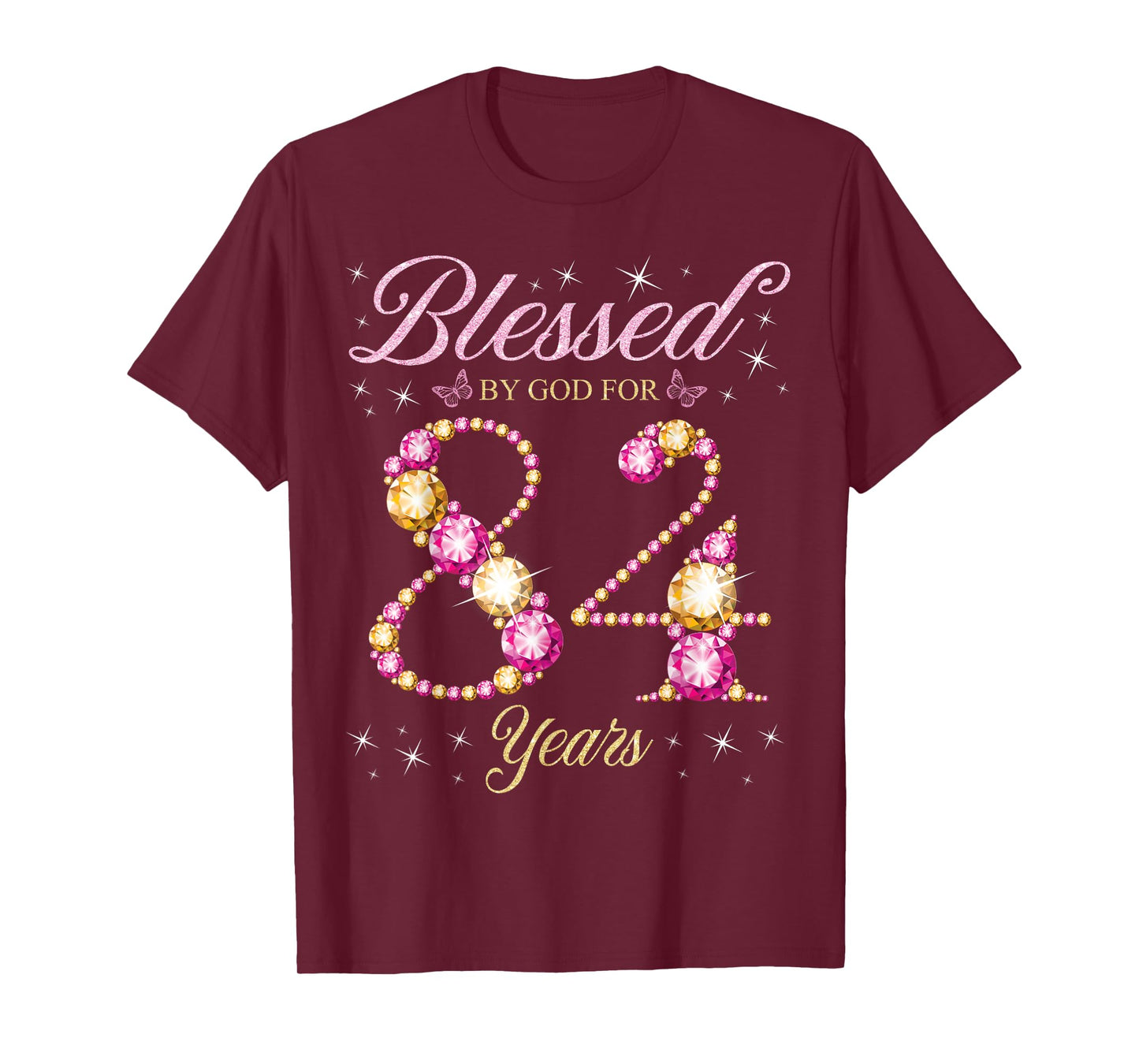 Blessed By God For 84 Years Old 84th Birthday Party T-Shirt