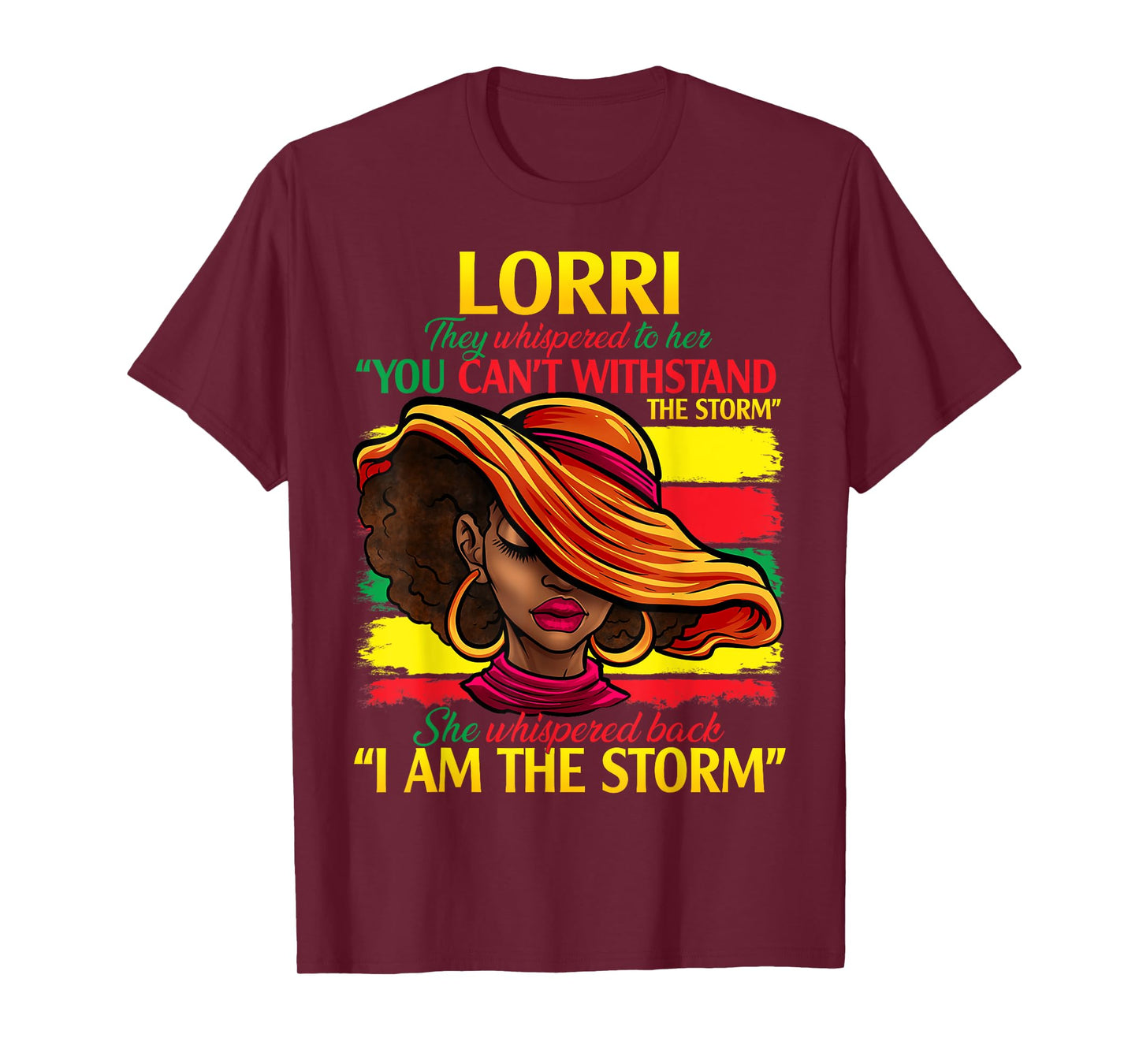 LORRI First Name Family Surname Black History Month T-Shirt