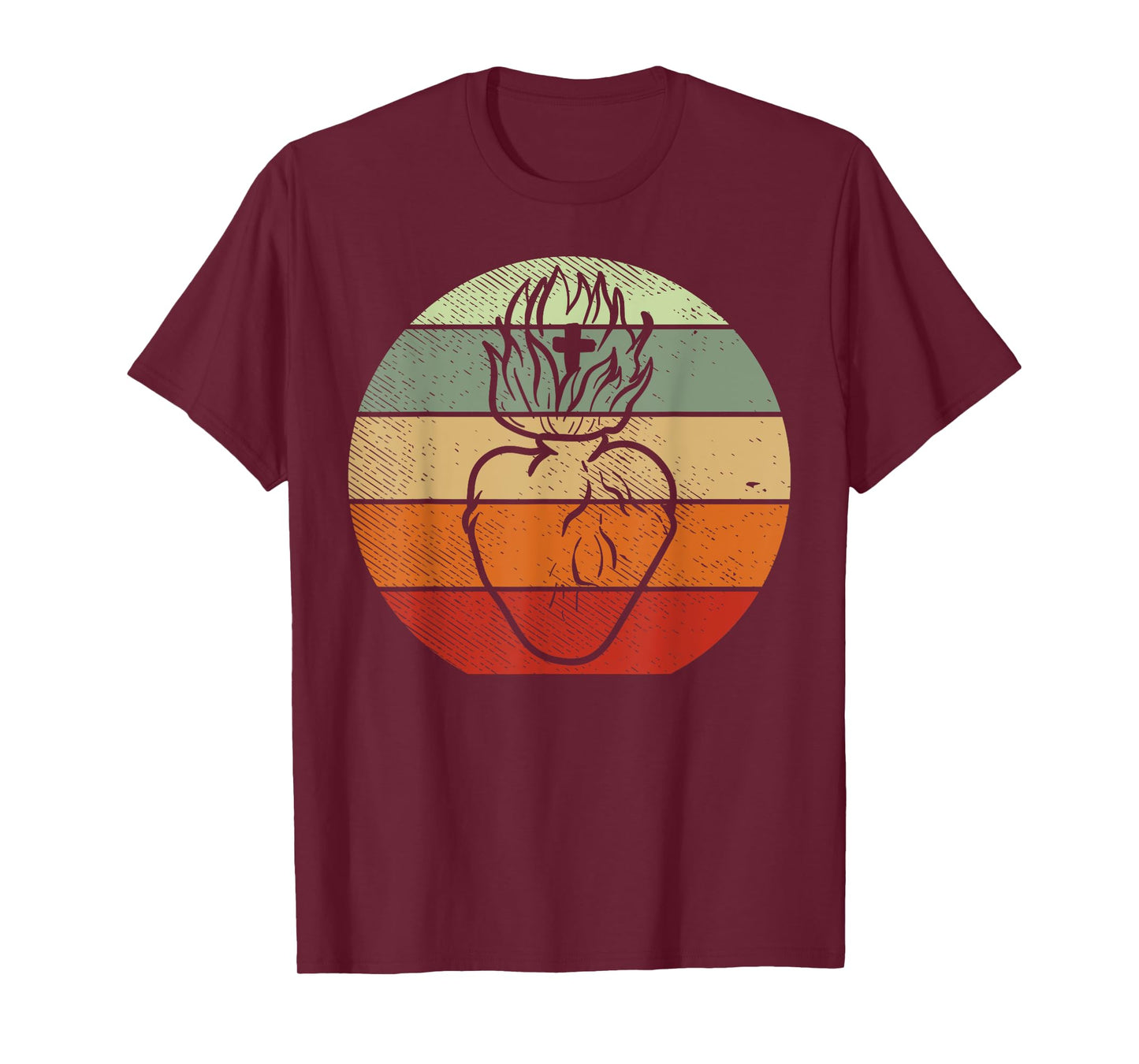 Heart Jesus Sacred God Religious Catholic Christian Gift T-Shirt