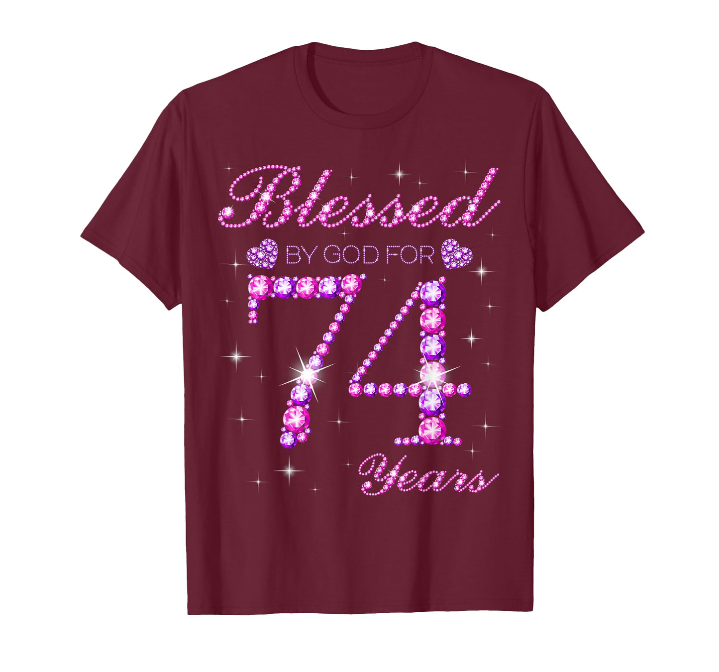 Blessed by God for 74 Years Old 74th Birthday Party T-Shirt