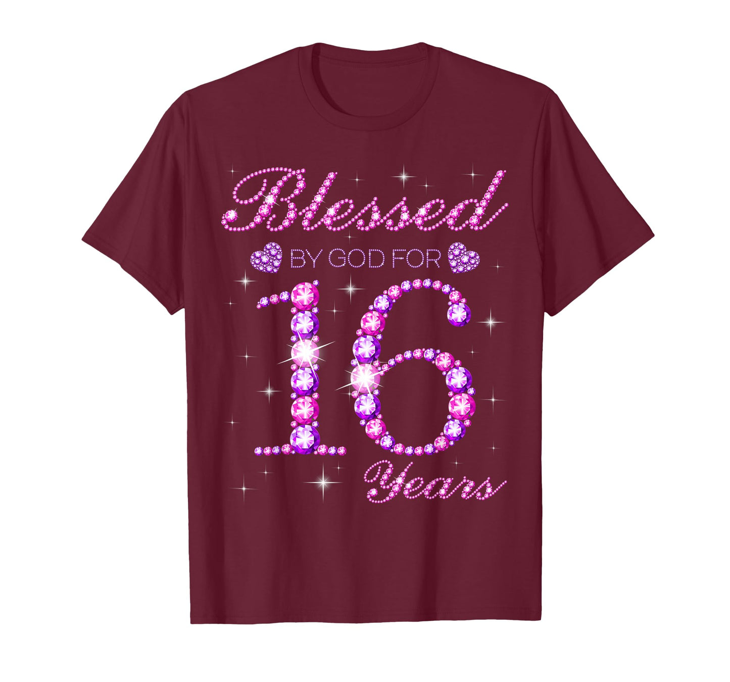 Blessed by God for 16 Years Old 16th Birthday Party T-Shirt