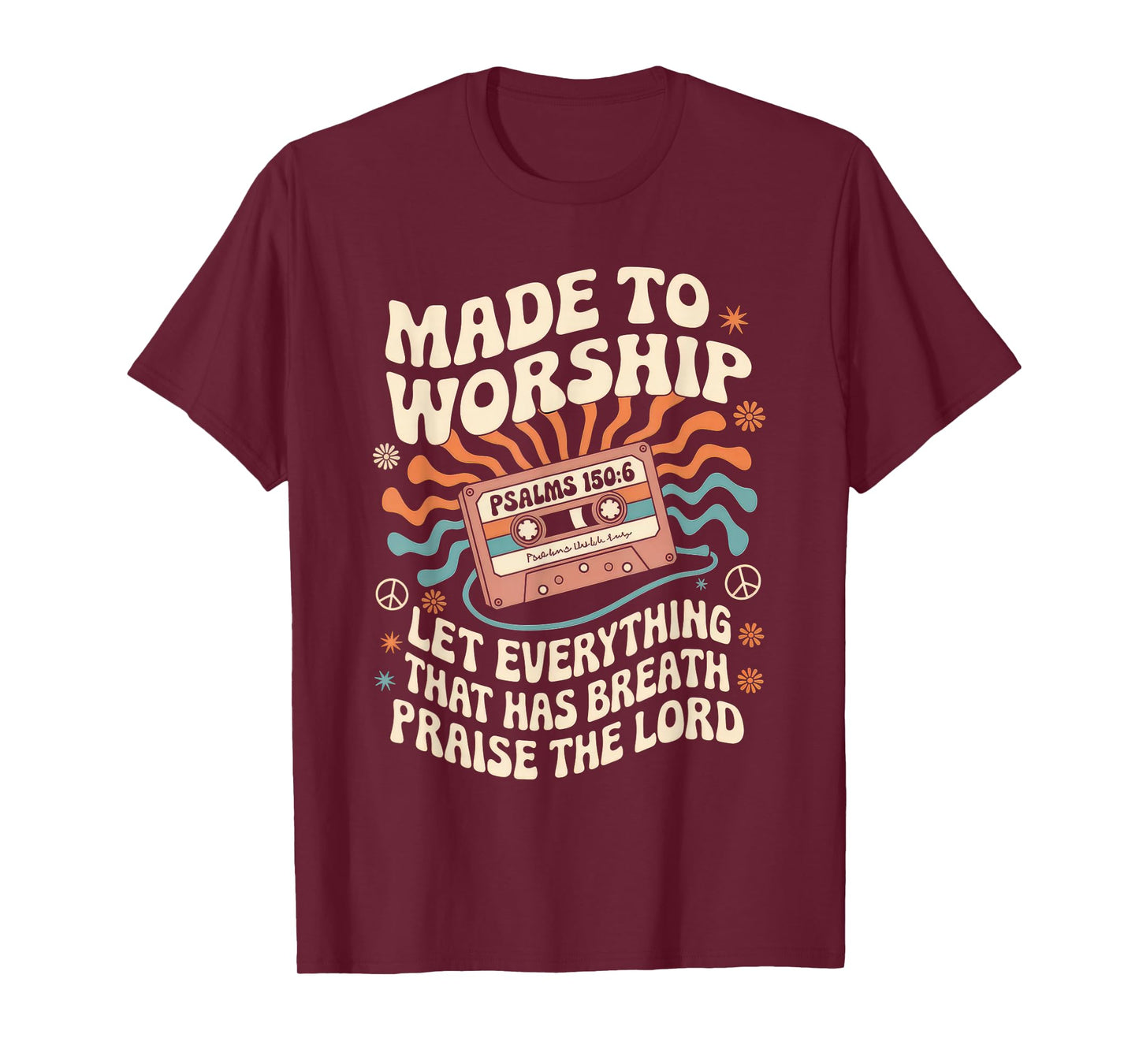 Worship Tshirt Christian Music Retro Cassette Psalms 150:6 T-Shirt