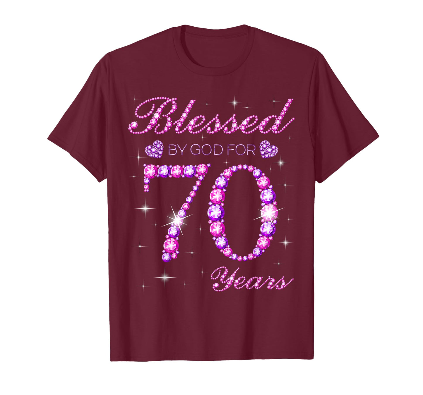 Blessed by God for 70 Years Old 70th Birthday Party T-Shirt