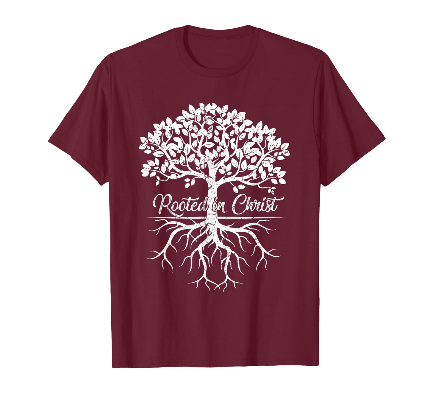 Cool Rooted in Christ Shirt Christian Faith Gift Bible Verse T-Shirt