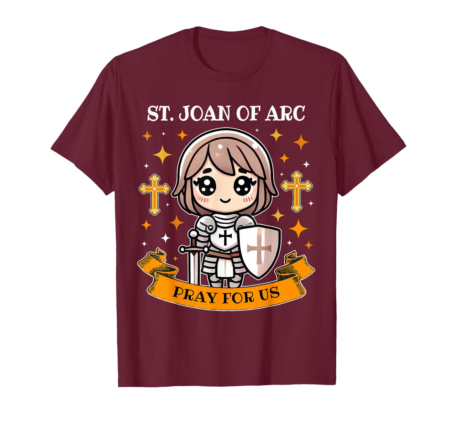 St Joan of Arc Catholic Christian Pray for Us Kids Toddlers T-Shirt