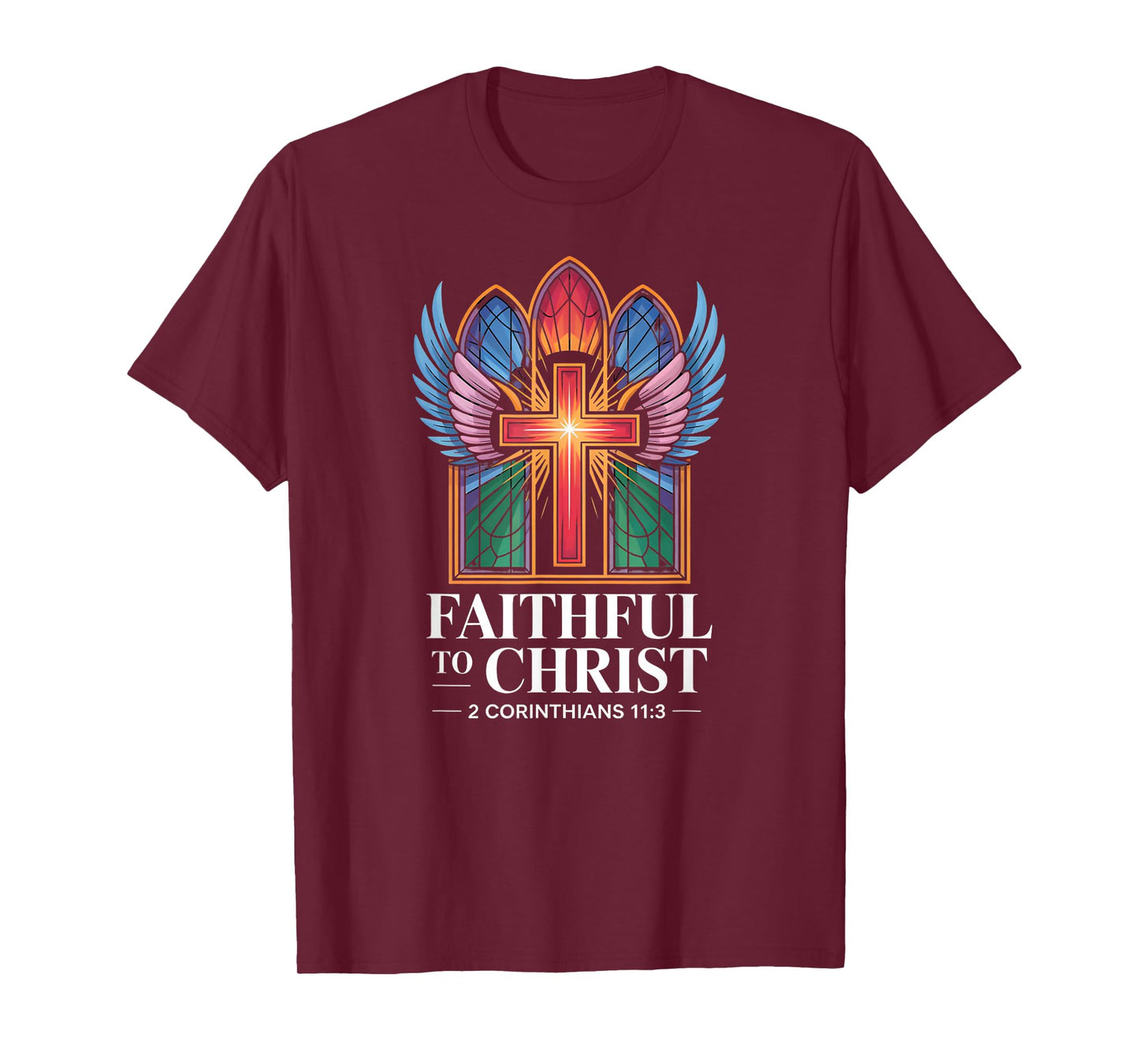 Faithful to Christ Cross 2 Corinthians 11:3 Devotion T-Shirt