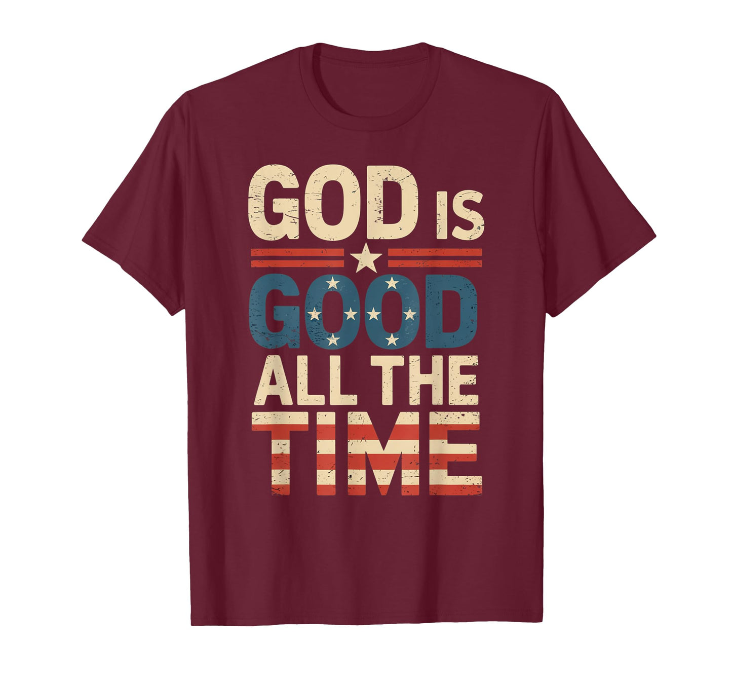 Vintage Retro Christian God is Good All The Time Jesus T-Shirt
