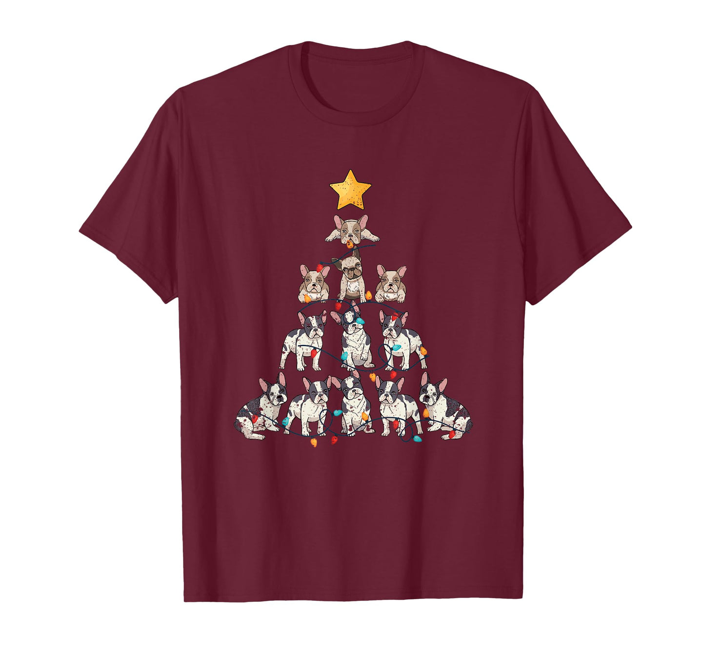 French Bulldog Christmas Tree Frenchie Dog Xmas PJs Pajamas T-Shirt