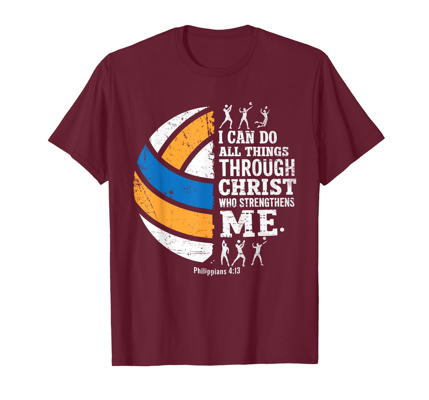 Christian Volleyball I Can Do All Things Religious Faith T-Shirt