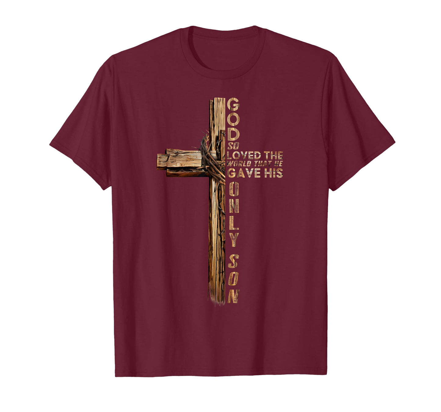 Christ Cross Christian John 3 16 God So Loved The World T-Shirt