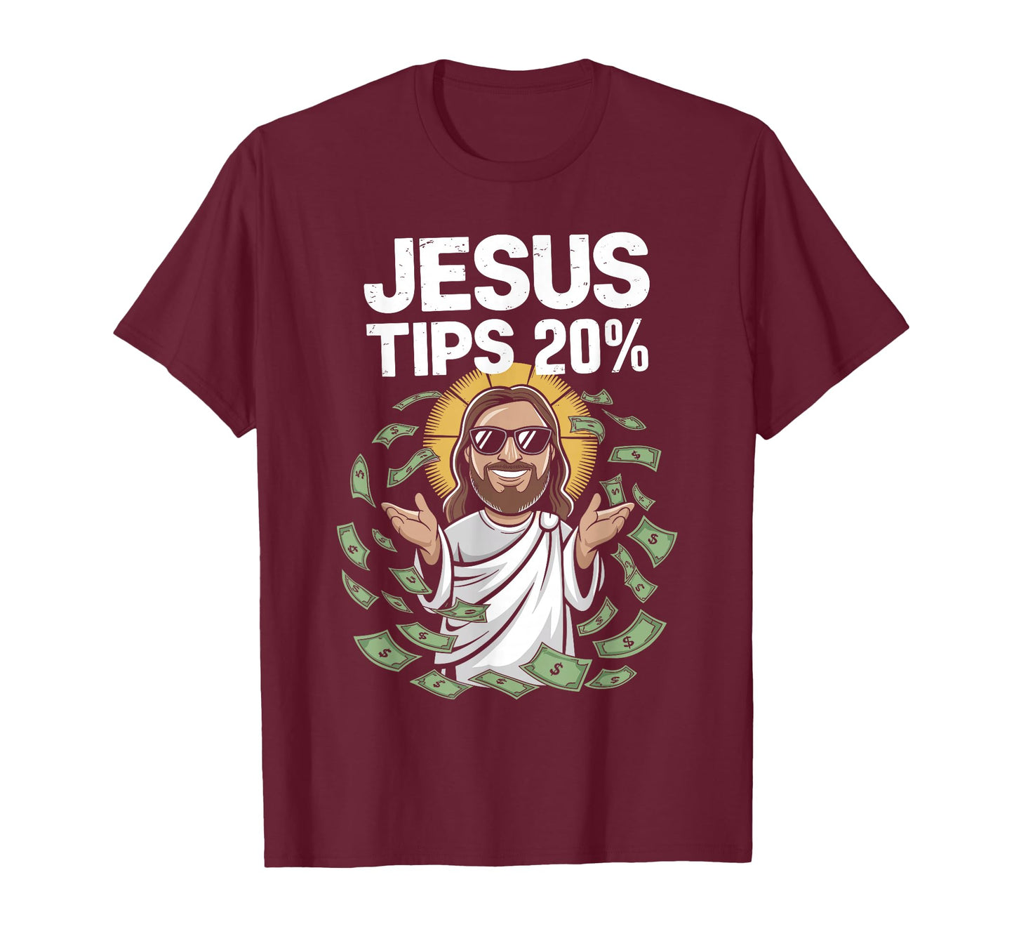 Jesus Tips 20 Percent Shirt Humorous Christian T-Shirt