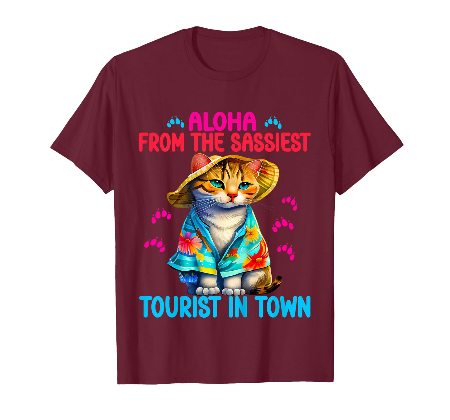 Aloha from the sassiest tourist in town.Funny Summer cats T-Shirt
