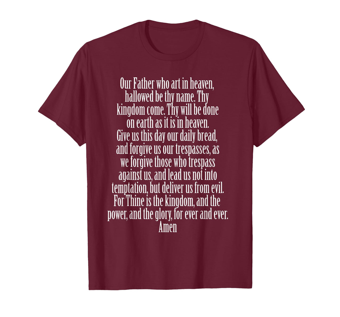 The Lord's Prayer Matthew 6:9 God Bible Christian Jesus T-Shirt
