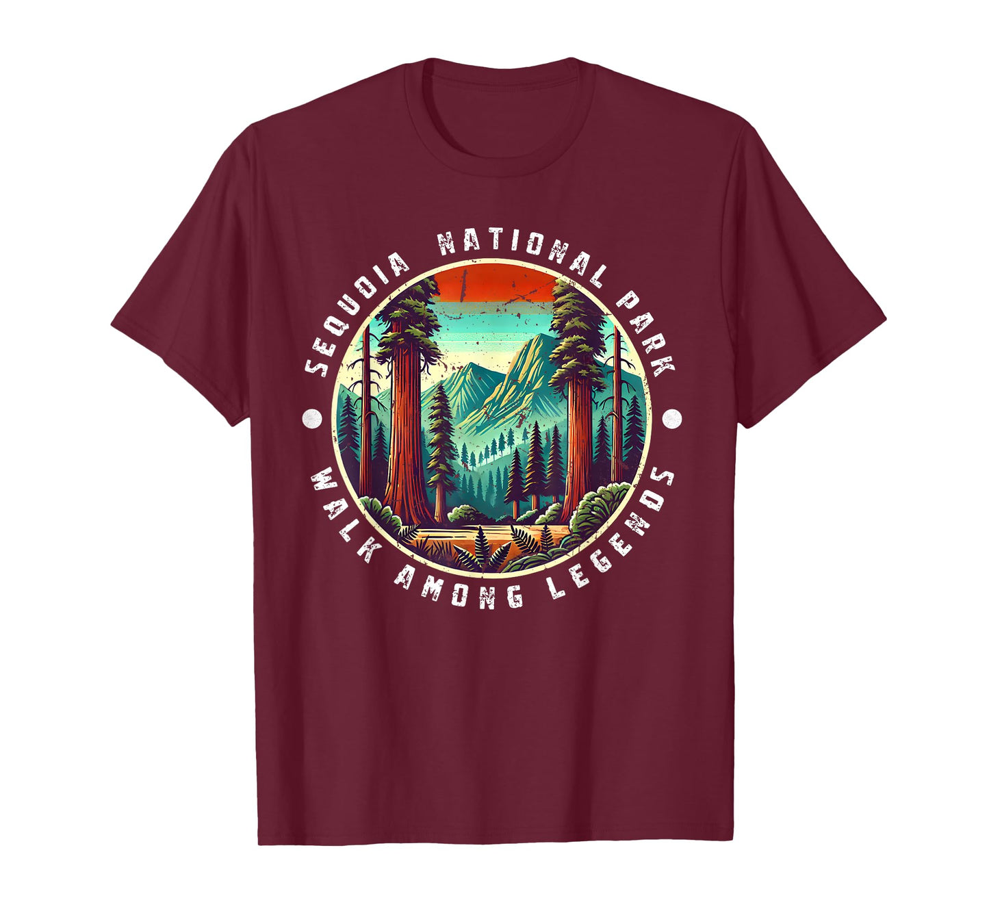 Sequoia National Park Walk Among Legends Vintage Design T-Shirt