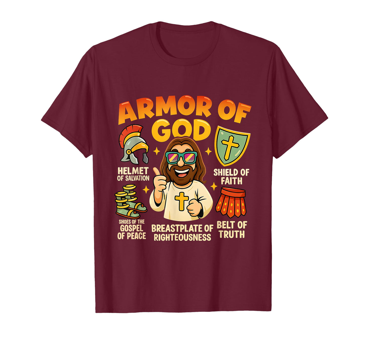 Christian Cute Baby Boy Toddler Jesus Armor Of God T-Shirt