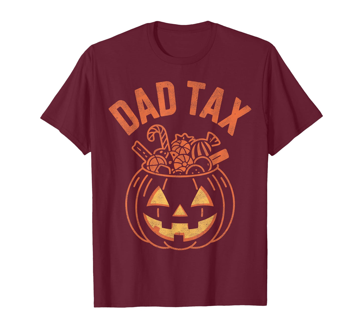 Dad Tax Halloween Pumpkin Candy Funny Family Men Dad Joke T-Shirt