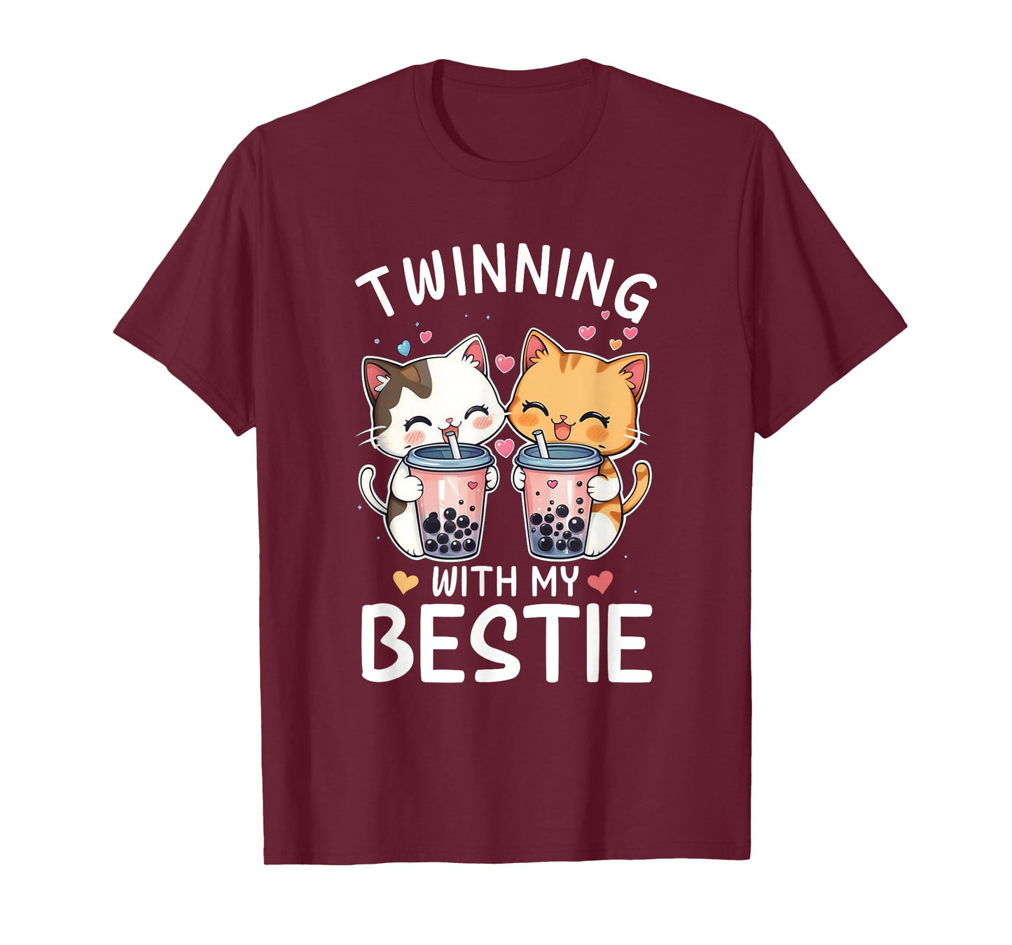 Cat Twinning With My Bestie Friends Spirit Week Girls Kids T-Shirt