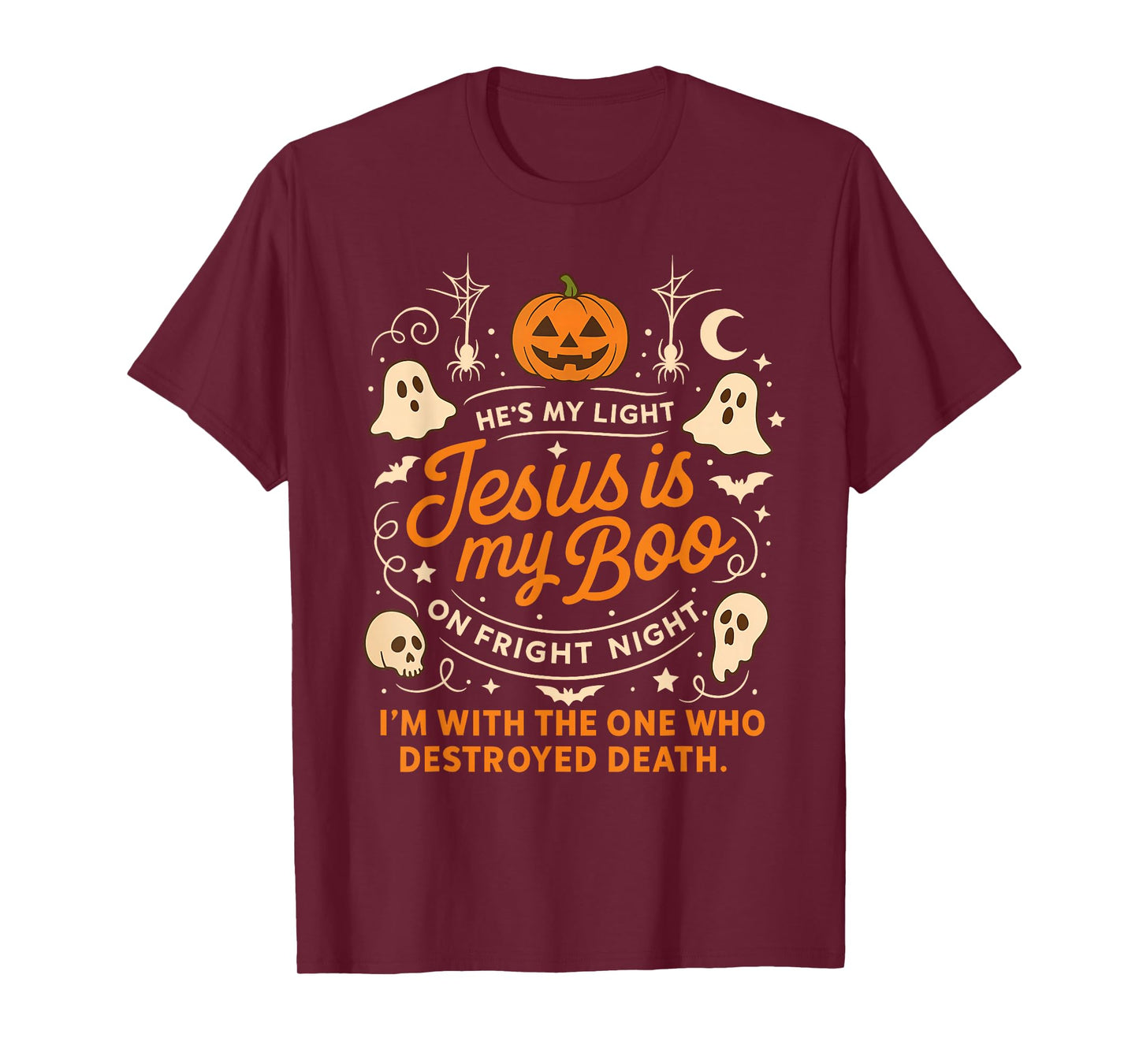 Jesus is My Boo Christian Halloween Pumpkin Ghost T-Shirt