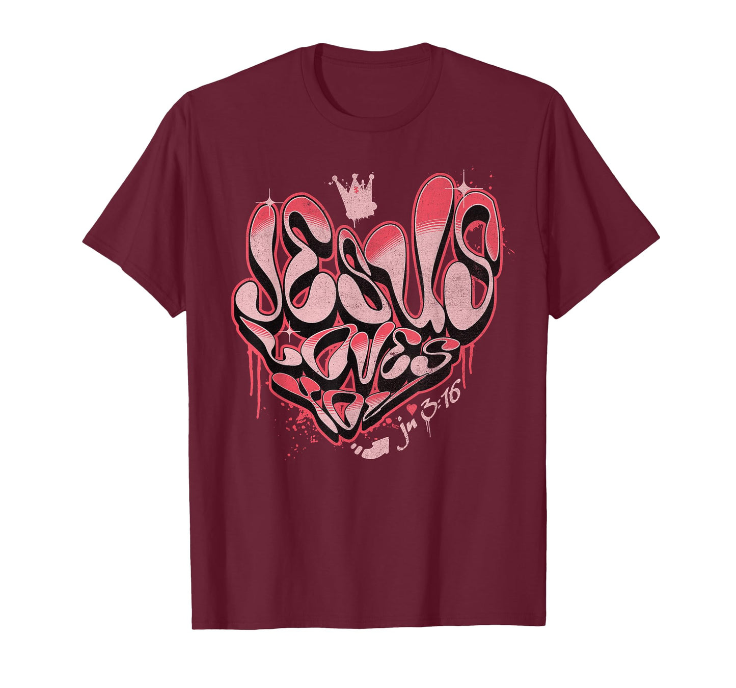 Jesus Loves You Christian Shirt - John 316 Bible Verse Heart T-Shirt
