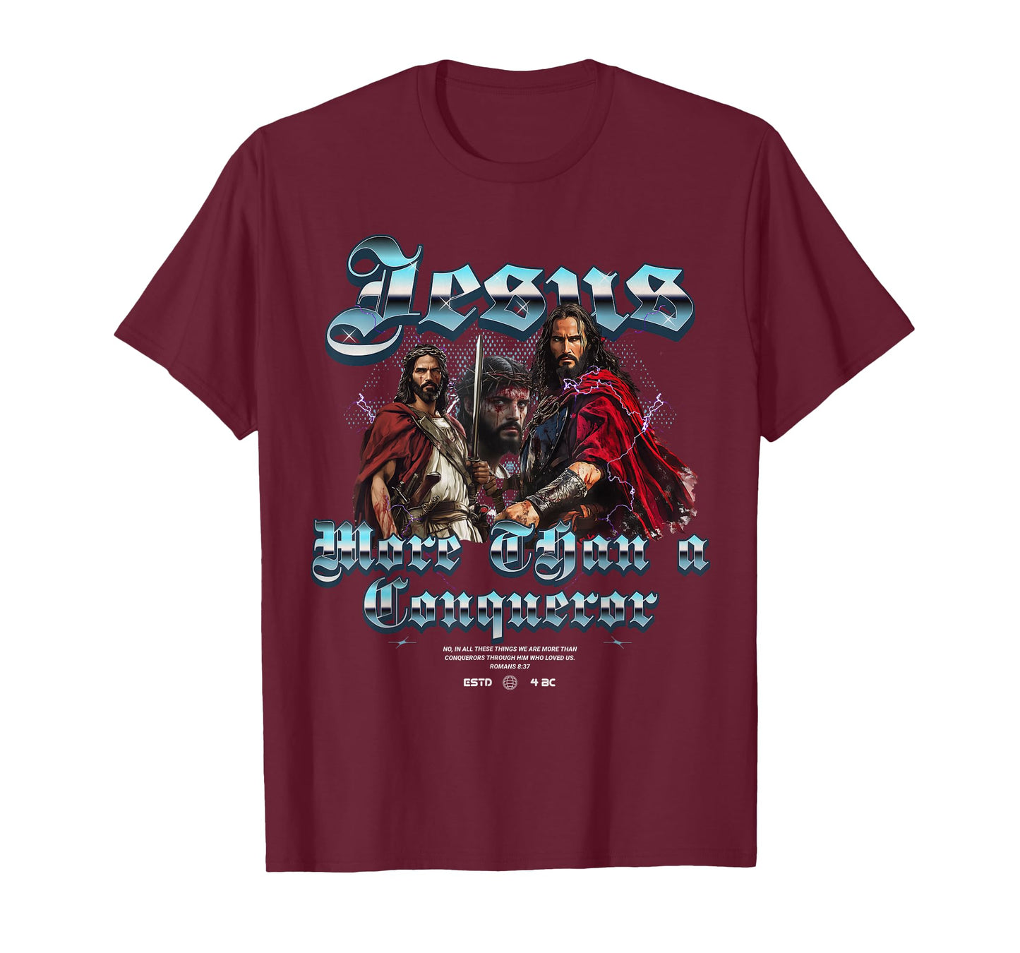 Amercian Flag Jesus More Than A Conqueror T-Shirt
