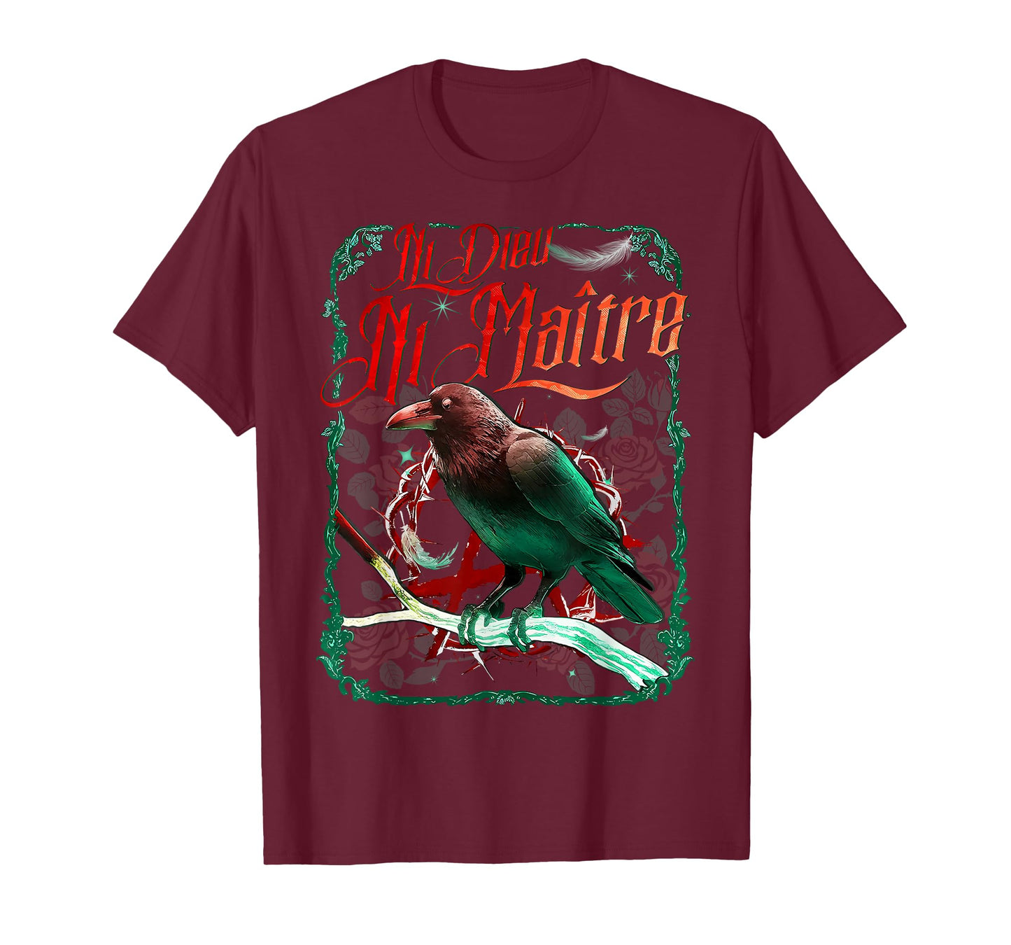 Crow Ni Dieu Ni Maître Statement No God No Master Anti Trump T-Shirt
