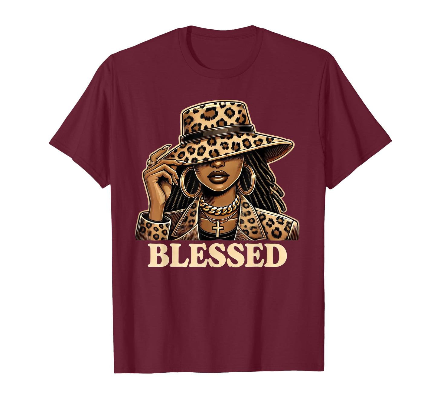 Blessed Black Cowgirl Western Swag African Christian Woman T-Shirt