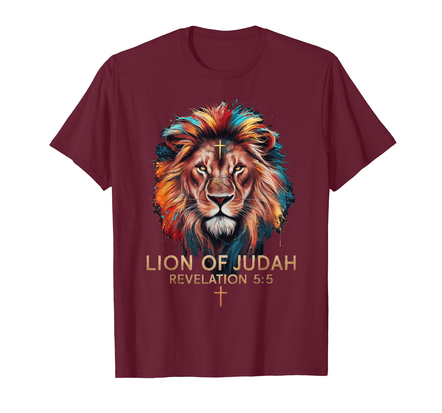 Lion of Judah Christian Cross T-Shirt
