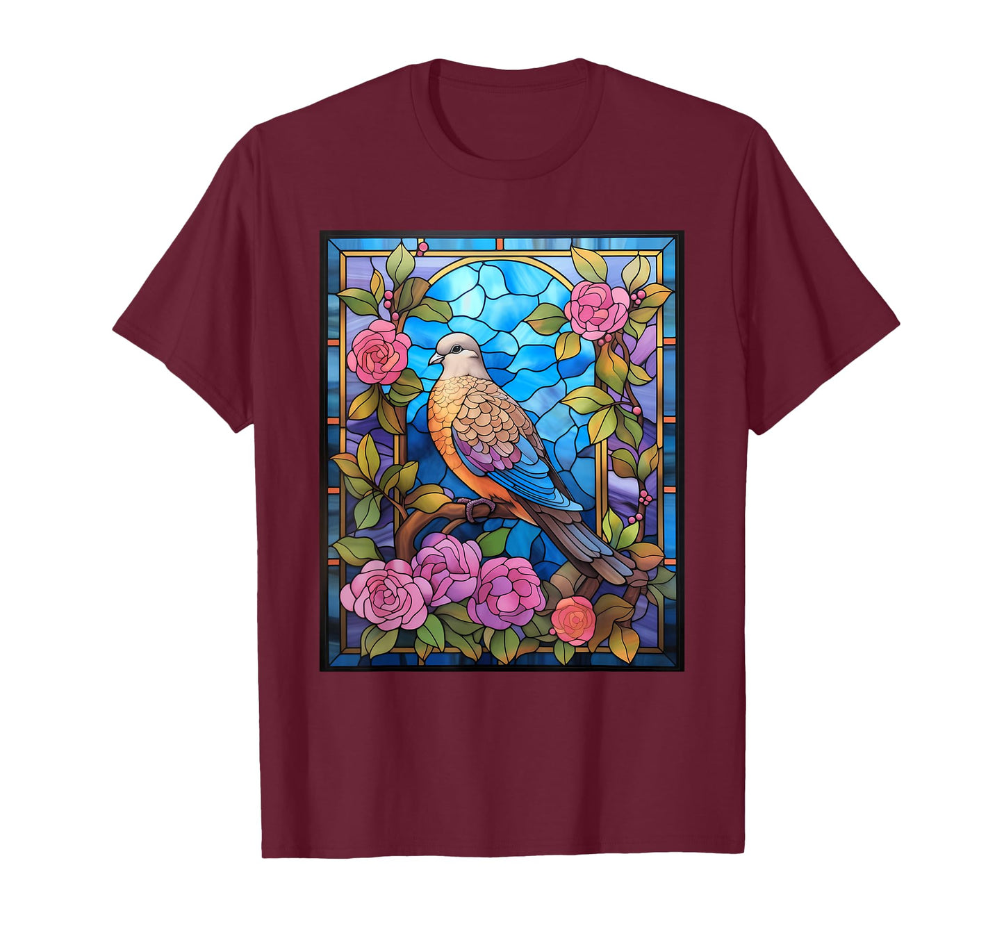 Stained Glass Style Mourning Dove T-Shirt