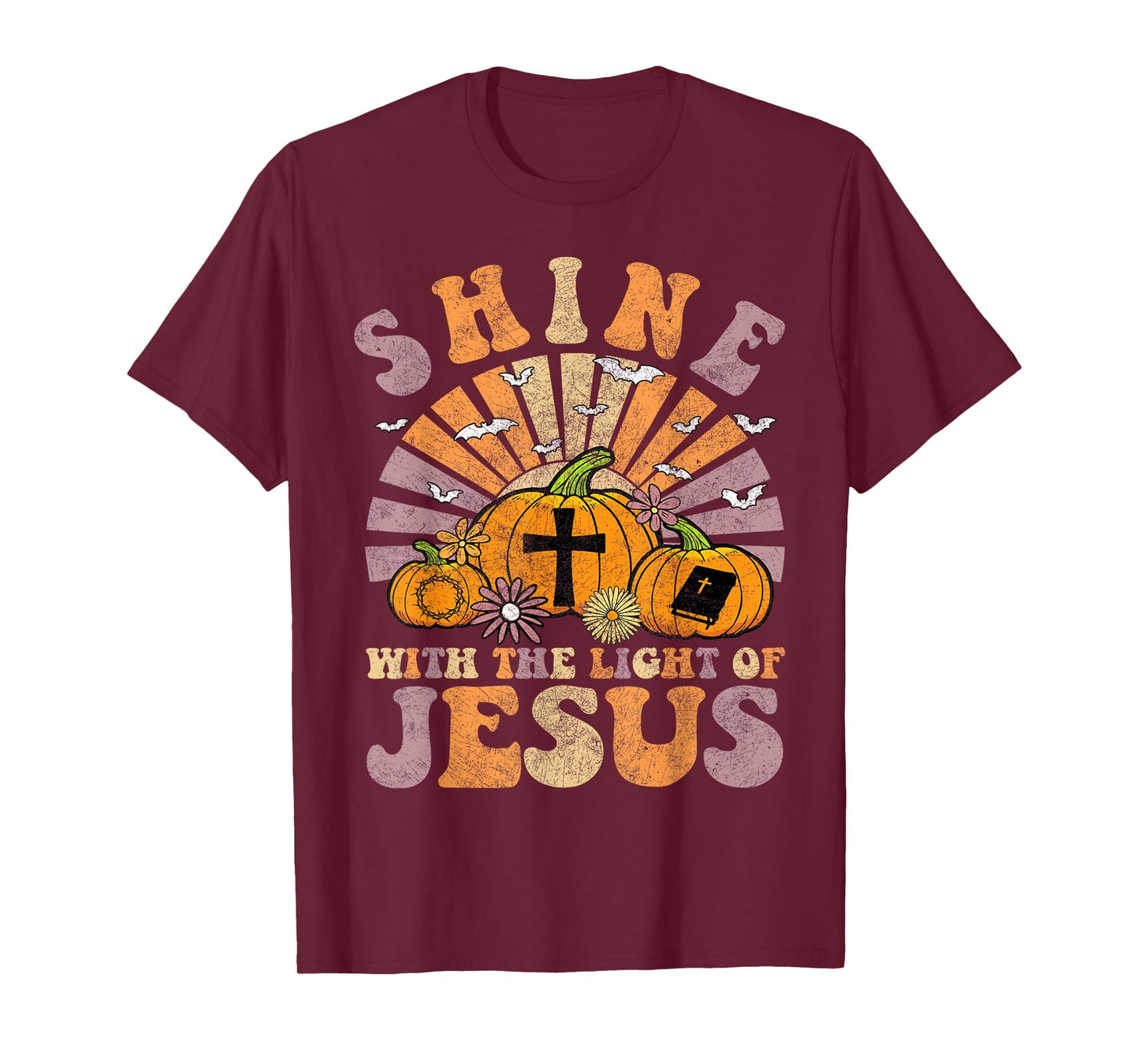 Shine With The Light Of Jesus Christian Halloween Women T-Shirt