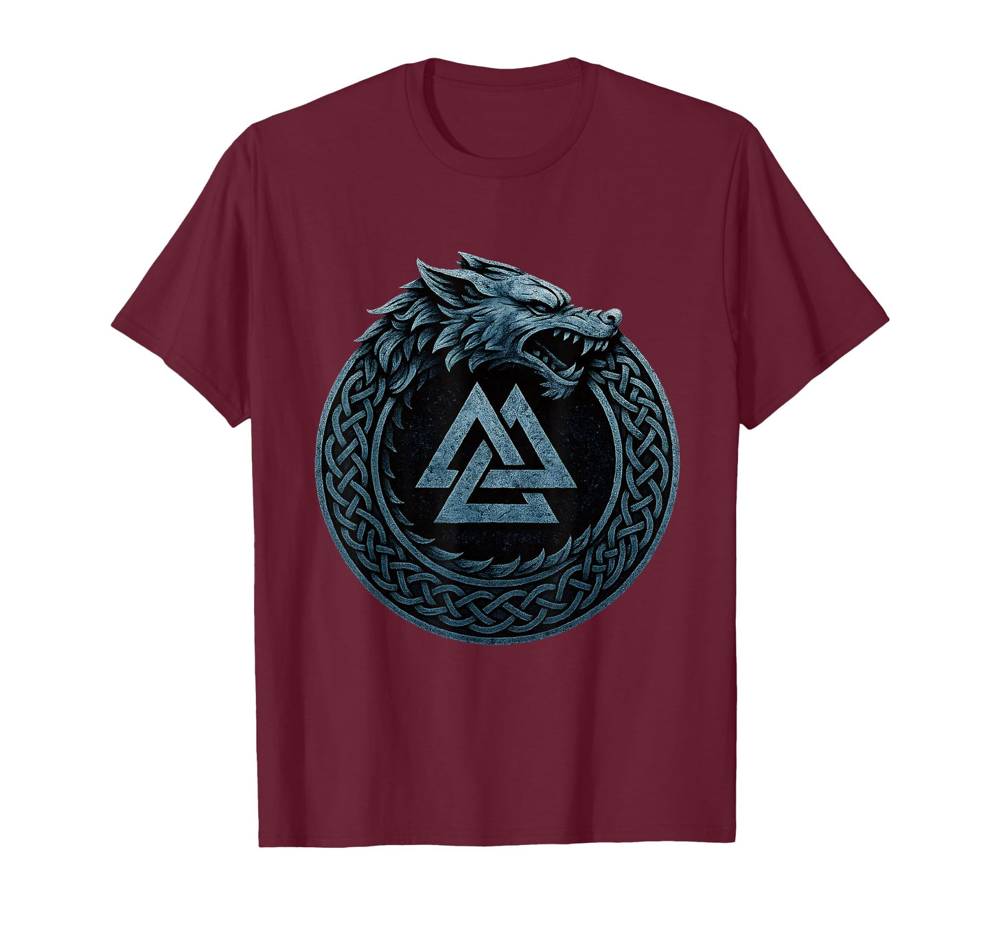 Fenrir Wolf Ouroboros Valknut Norse Myth Viking Symbol T-Shirt