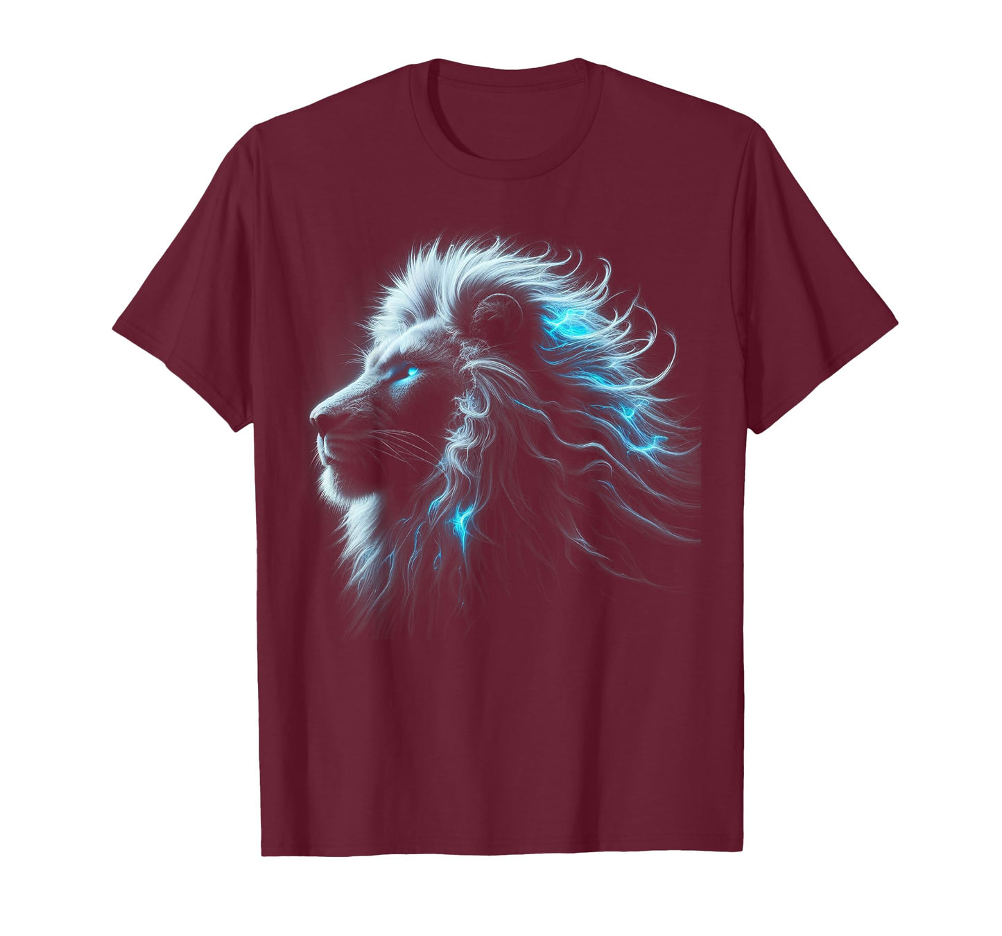 Lion Artwork - Blue Eyes Zoo Animal Lion Men Women T-Shirt