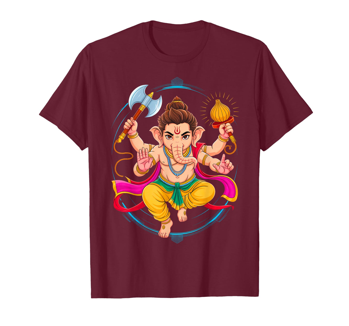 Hindu Ganesha Puja Elephant God India Meditation Yoga Murti T-Shirt