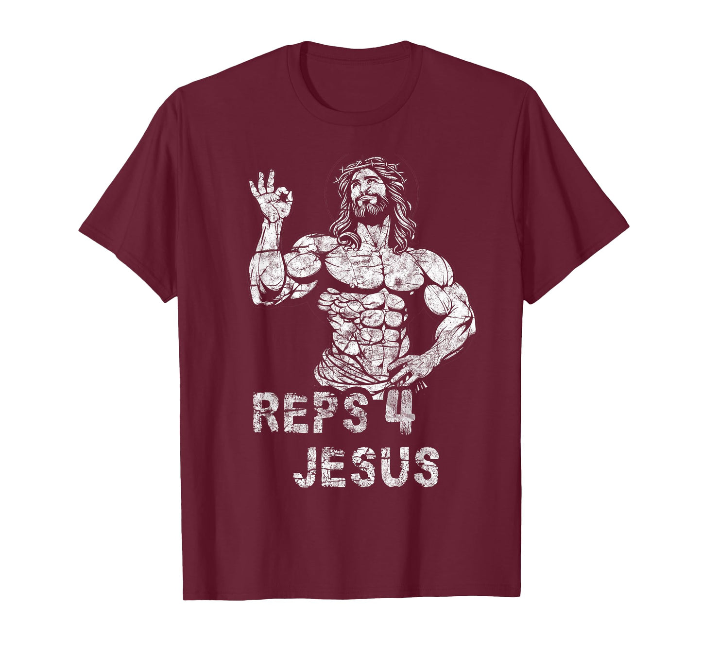 Funny Christian Reps 4 Jesus Funny Workout Bodybuilding Gym T-Shirt